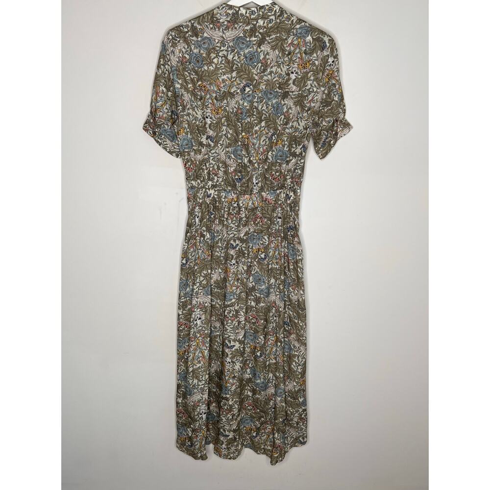 Zadig & Voltaire Printed High-Low Dress in Sage and Cream - Picture 4 of 14